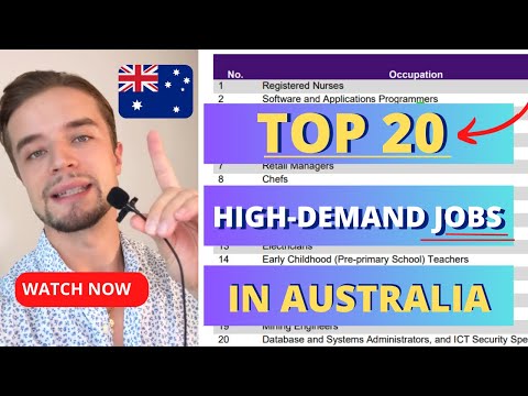 TOP 20 High Demand Jobs in Australia (for students, foreigners & permanent residency)