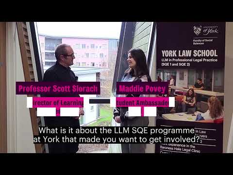 Being involved with the LLM SQE programme