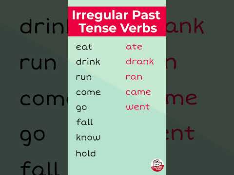 Irregular Past Tense Verb English Grammar Quiz #shorts #irregularverbs