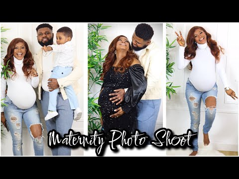 |BABY #2 MATERNITY PHOTO SHOOT @ 38 WEEKS|  BTS Of Setup + Hair + Outfits + Jewelry Prepping & More.