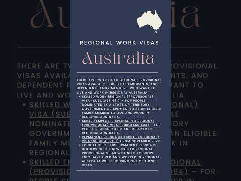 Regional work visas#Australia #RegionalWorkVisas  #news #visa