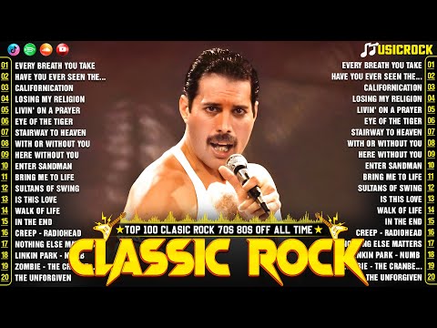 Classic Rock Songs 70s 80s 90s Full Album - Guns N Roses, ACDC, Queen,Aerosmith, Metallica, Bon Jovi