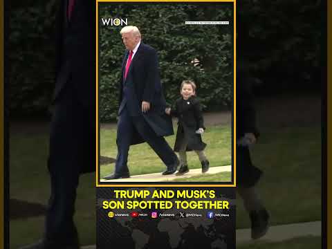 MOMENT: President Trump Departs the White House with Elon Musk's Son X | WION Shorts