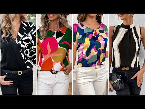 Stunning color block blouses for every occasion