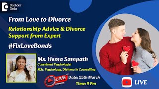 🔴 LIVE: LOVE in the Edge of DIVORCE? #mentalhealth| Divorce Counselling for Couples- Ms.Hema Sampath