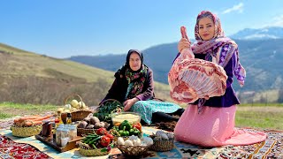 IRAN Village Life | Cooking Lamb Shoulder Recipe with Rice and Vegetables