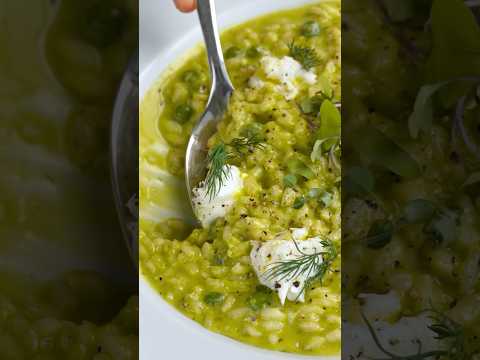 Basil, Leek & Goat Cheese Risotto