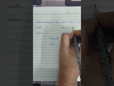 Pitman English Shorthand : "Grammalogues with semi circle" #English #Stenography