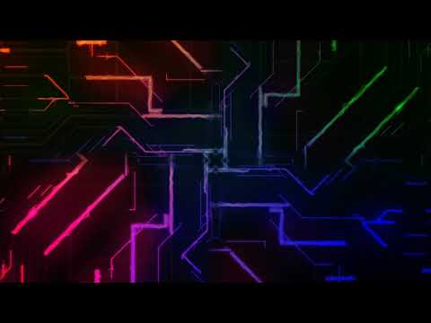 Rainbow Colorful Circuit Electric Lines | 4K Relaxing Screensaver