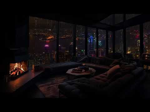 Overcome Insomnia Symptoms with Rain Sounds in a Warm, Lit City Room