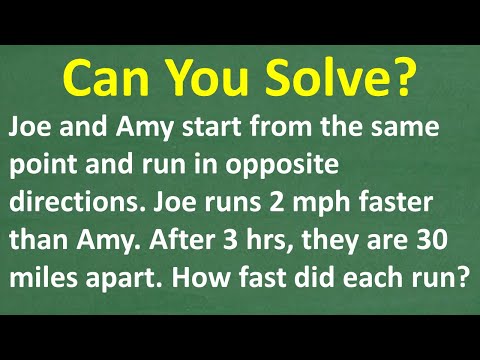 Two Runners, Opposite Directions! Can You Solve Their Speeds?