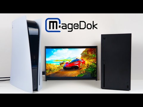 MageDok 16 inch Ultra Slim 4K OLED DCI-P3 Gaming Monitor Unboxing - ASMR