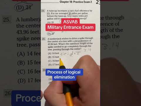 ASVAB Arithmetic Reasoning answers walkthrough 25