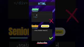 Junior vs Senior Developer🤓💻: #html  #javascript #developerlife  #programming #css