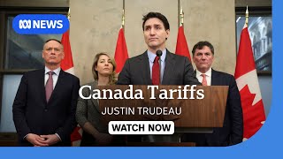 IN FULL: Justin Trudeau responds to Trump's announcement of tariffs on Canada | ABC NEWS