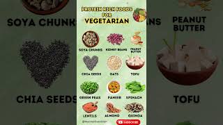 list of protein rich foods for vegetarians . #food #vegetarian #protein