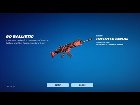 Getting the Free Infinite Swirl wrap in Fortnite!