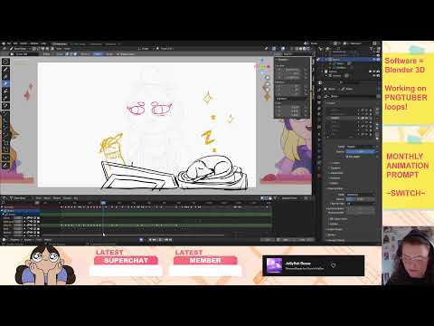 2D Animating in Blender Grease Pencil // Making a PNGtuber for livestreams!