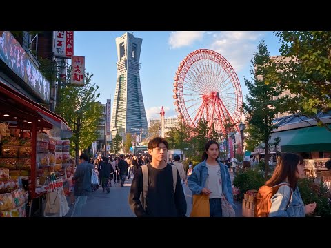 Osaka Walking Tour: Umeda District & Umeda Sky Building from HEP Five | 4K HDR