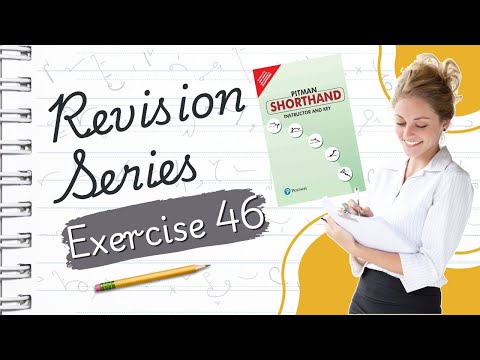 Pitman English Shorthand : Exercise -46 "REVISION SERIES" avoid common shorthand mistakes with ease!