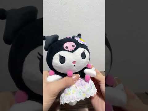 Kuromi plush keychain with eco bag review 🥰 #sanrio #kuromi #sanriogirl