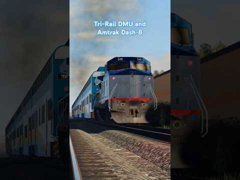 Tri-Rail DMU and Amtrak Dash-8