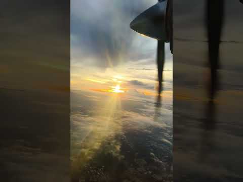 Flying over clouds while Sunset #clouds #sunset #flying