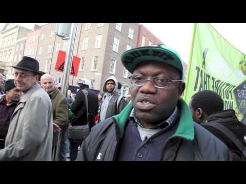 #EndDP Demo, 20 Nov 2014, Joe Odiboh Chairman (Globe House Residents, Sligo)