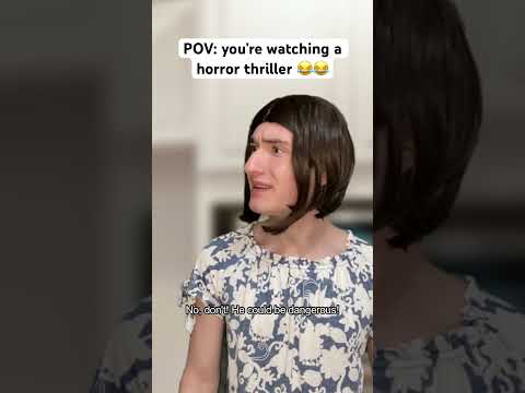 Horror thriller trailers be like #shorts #funny #comedy