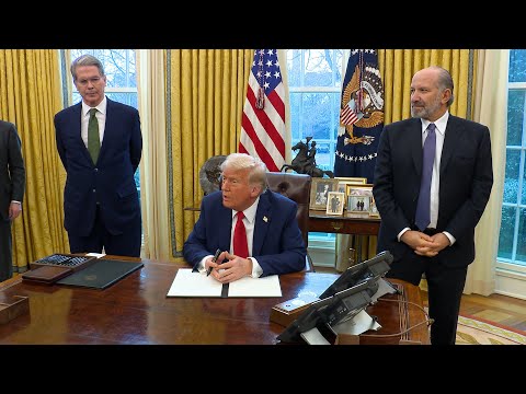 President Trump Signs Executive Orders in the Oval Office, Feb. 3, 2025