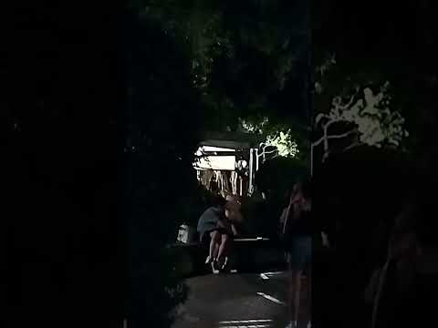 Drunk Taiwanese couple fighting outside a bar