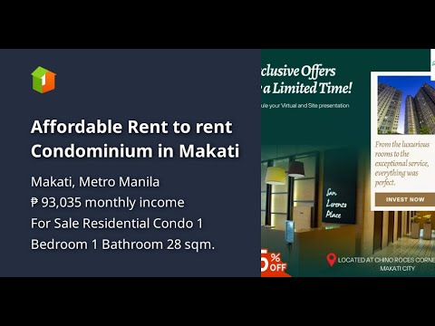 Affordable Rent to rent Condominium in Makati