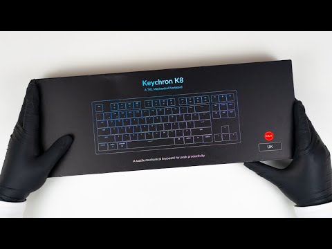 Keychron K8 Tenkeyless Wireless Mechanical Keyboard Unboxing - ASMR