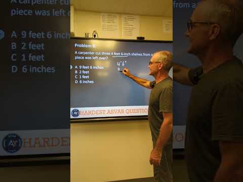 ASVAB Math, Add and Subtract Feet and Inches #asvabmath #math