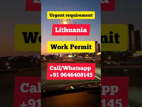 Urgent requirement for Lithuania (Europe) | Lithuania Employment Visa #lithuania #lithuaniawork