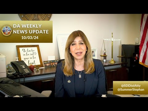 DA Weekly News Update with DA Summer Stephan 10-03-24