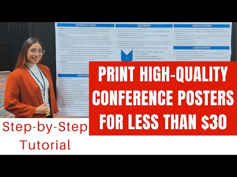 HOW TO PRINT CONFERENCE POSTERS (AFFORDABLE) | TUTORIAL