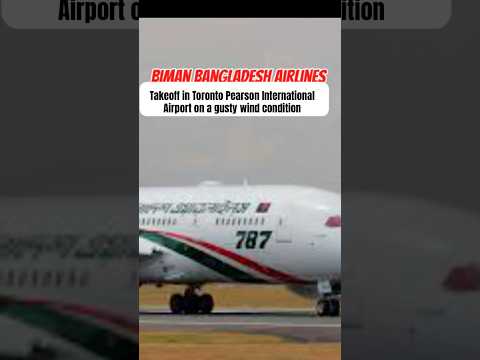 Biman Bangladesh Airlines takeoff in Toronto Pearson Airport #aviation #bimanbangladeshairlines