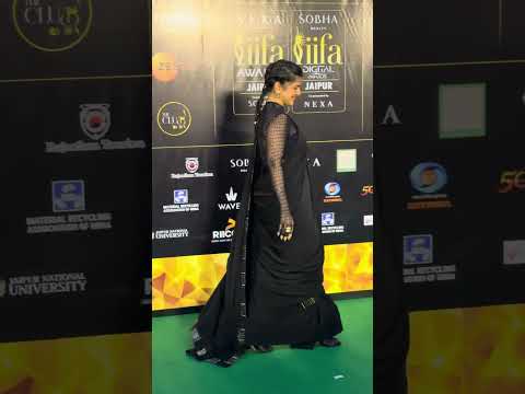 Shining in this black outfit. #nimratkaur exudes elegance effortlessly at IIFA 🥰🖤 #thebigfanshow