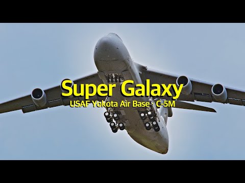 [ASMR 横田基地] C-5Mスーパーギャラクシーの28輪の格納ギミックを見た事がありますか?　USAF C-5M Super Galaxy 28-wheel storage gimmick