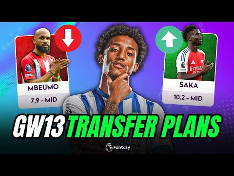 MY GW13 TRANSFER PLANS | Fantasy Premier League 24/25