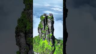 The Majestic Cliffs of Mount Fanjing 🏔️✨ #travel #discoverchina #mountains