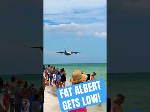 Fat Albert sneaks up on beachgoers with a super low pass! #shorts