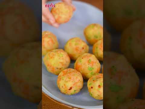 Turkish Mashed Potato Balls with Yogurt Sauce 😋 #recipes