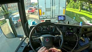 ASMR 🇩🇪 POV Truck Driving 2023 Scania | Germany City Drive 4k New Gopro