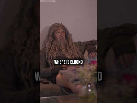 Gandalf reacts to Elrond French kissing his mother in law