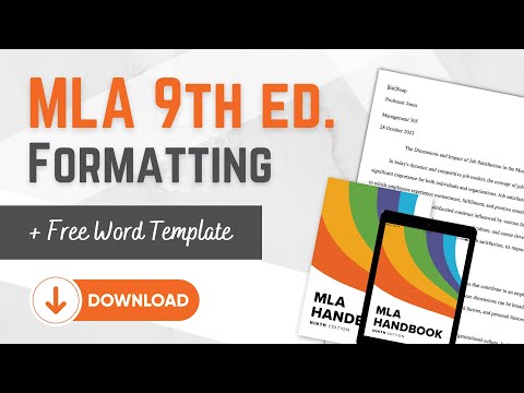 MLA 9 Formatting Tutorial ✨ How To Set Up Your Paper - Full Tutorial + Free MLA Template