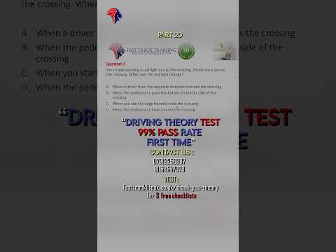 How to pass the Driving Theory Test Topic 2 Attitude Question 7 about puffin crossings #theorytest