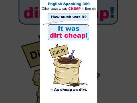 5 BEST WAYS to say CHEAP in English  #shorts