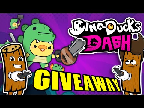 Let's Play Dino Ducks Dash - Fast paced co-op platforming! #giveaway